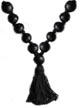 Black Wood Japa Beads
