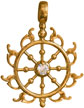 18K Gold Chakra Pendant with Cubic Zirconium