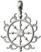 Silver Chakra Pendant with Cubic Zirconium