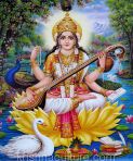 Saraswati Golden Canvas Art