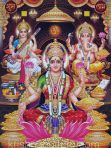 Trimurti Gold Canvas Art 18x24