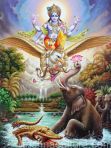 Gajendra Moksa Canvas Art 12x16"