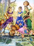 Vraja Gopis Canvas Art 12x16