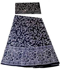 Black and White Wrap-around Skirt
