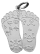 Silver Krishna's Lotus Feet Pendant