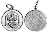 Silver Ganesh Sri Yantra Pendant