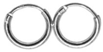 Sterling Silver Ear Hoops12 mm.