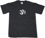 OM T-shirt: White on Black
