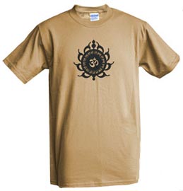 Om Mantra Chakra Silk Screen T-Shirts