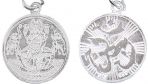 Silver Gaja Lakshmi Om Pendant