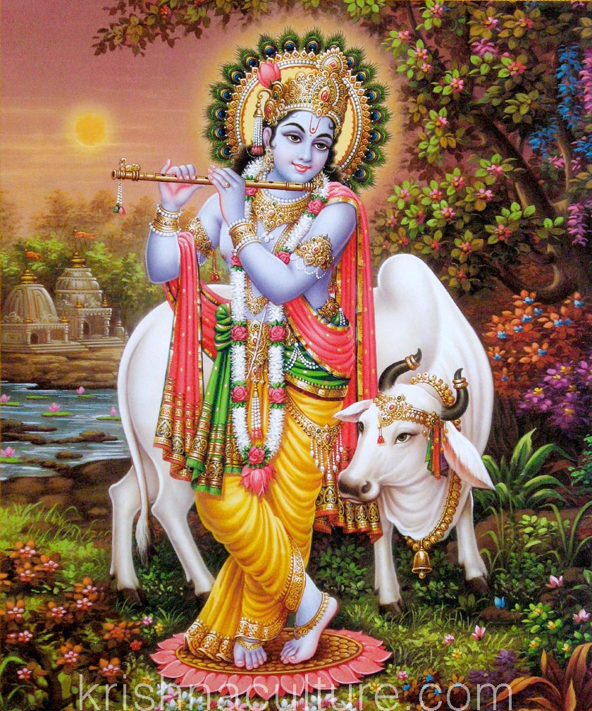 CV09 Krishna with Cow at Dusk: Krishna Culture