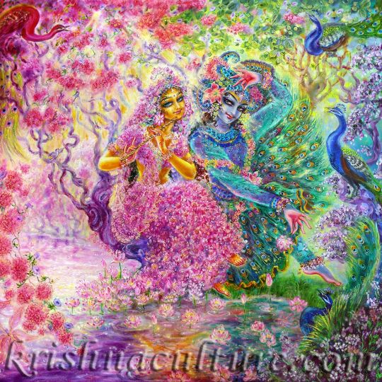 Radha Krishna Seasons Canvas Art 12x12 Radha Krishna Seasons Canvas Art 12x12