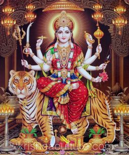 White Durga Canvas Art