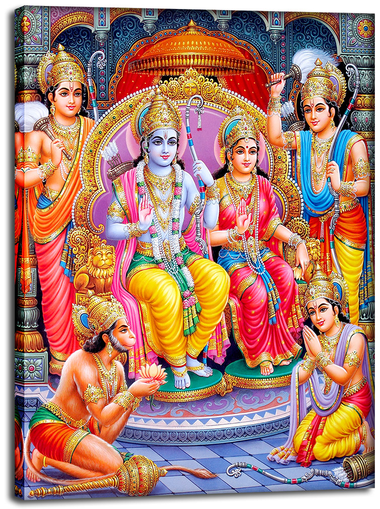 Ram Darbar Canvas Art Br 54 X 72 Krishna Culture