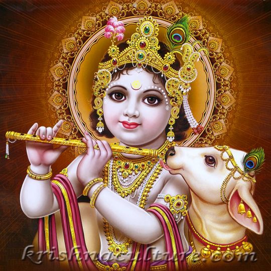 Krishna Flute Calf Canvas 27x27 Krishna Flute Calf Canvas 27x27