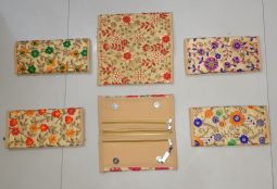 JAIPUR CLUTCH/COIN PURSE W. DESIGNS VARIOUS COLORS