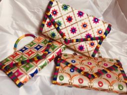 JAIPUR CLUTCH BAG W. DESIGNS VARIOUS COLORS