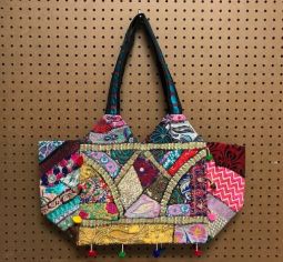 JAIPUR LARGE QUILTED HANDBAG DARK PRINTS