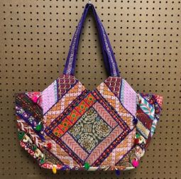 JAIPUR LARGE QUILTED HANDBAG CHECKERED PRINTS