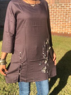 Greyish Charcoal Kurti Medium size